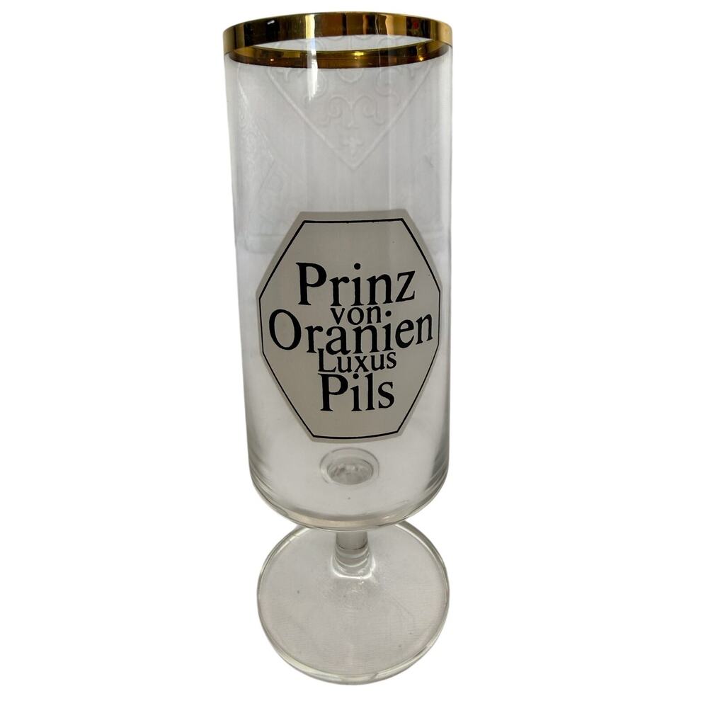 SKU3201 Rare Prinz von Oranien Luxus Pils German Beer Glass 0.21L 6.5"